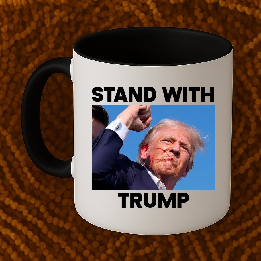 Stand With Trump Fight Gun Shot Fired Rally Shooting Mug