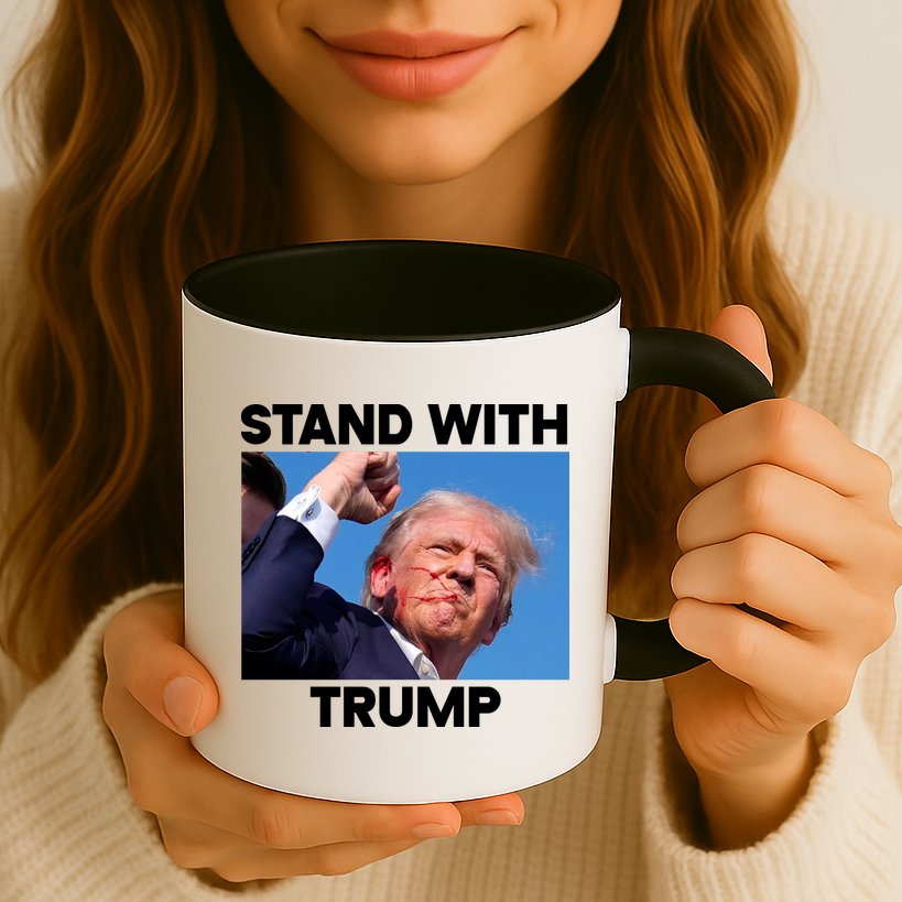 Stand With Trump Fight Gun Shot Fired Rally Shooting Mug