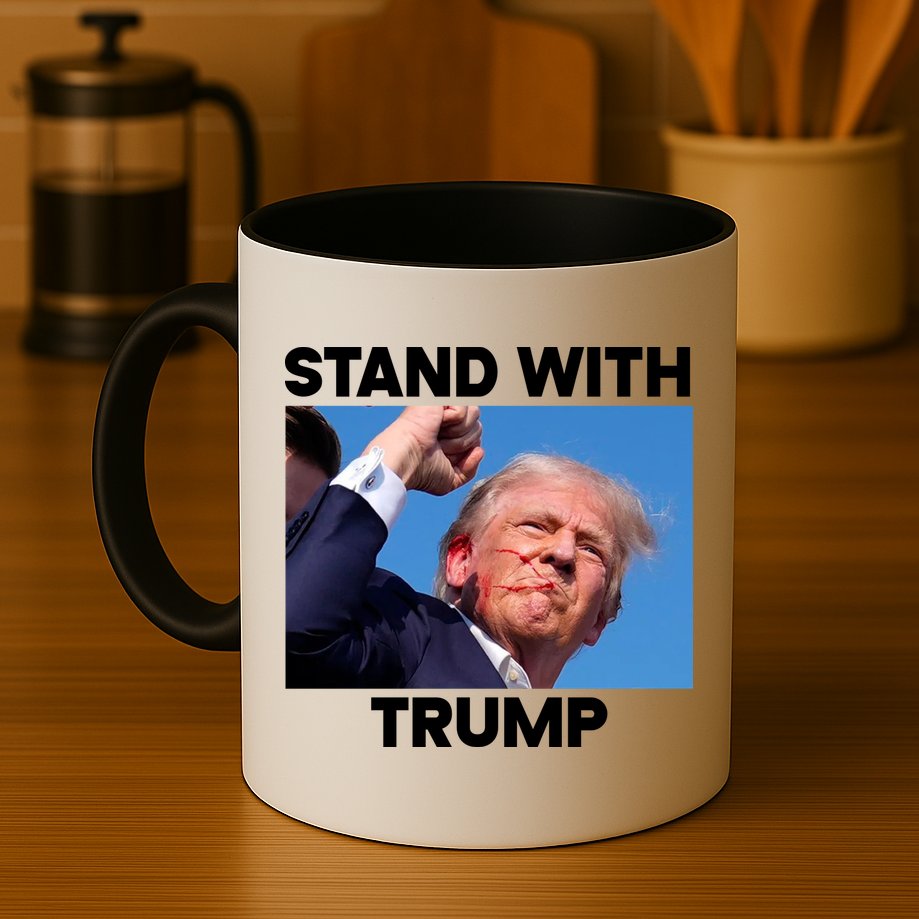 Stand With Trump Fight Gun Shot Fired Rally Shooting Mug