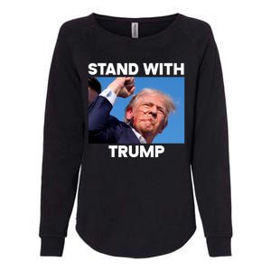 Stand With Trump Fight Gun Shot Fired Rally Shooting Womens California Wash Sweatshirt