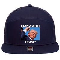 Stand With Trump Fight Gun Shot Fired Rally Shooting 7 Panel Mesh Trucker Snapback Hat