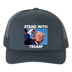 Stand With Trump Fight Gun Shot Fired Rally Shooting Yupoong Adult 5-Panel Trucker Hat