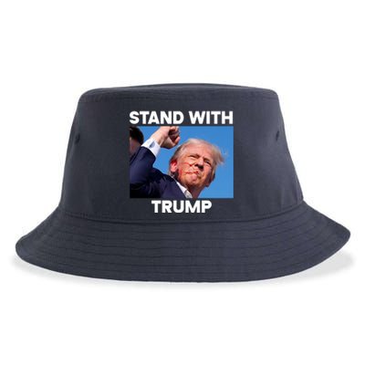 Stand With Trump Fight Gun Shot Fired Rally Shooting Sustainable Bucket Hat