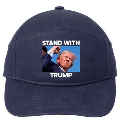 Stand With Trump Fight Gun Shot Fired Rally Shooting 7-Panel Snapback Hat