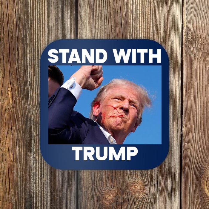 Stand With Trump Fight Gun Shot Fired Rally Shooting Coaster