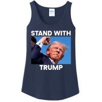 Stand With Trump Fight Gun Shot Fired Rally Shooting Ladies Essential Tank