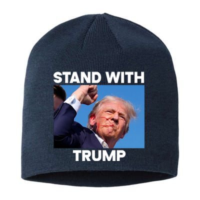 Stand With Trump Fight Gun Shot Fired Rally Shooting Sustainable Beanie