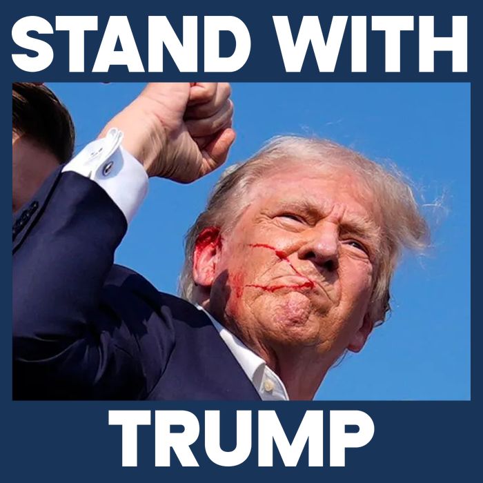 Stand With Trump Fight Gun Shot Fired Rally Shooting Poster