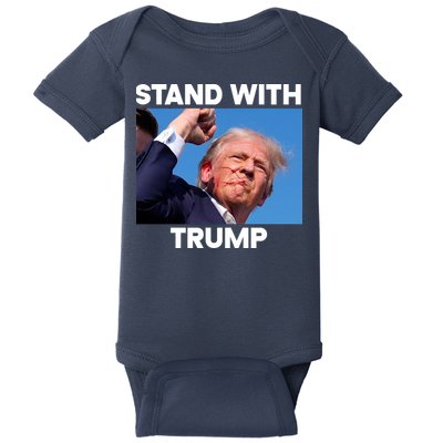 Stand With Trump Fight Gun Shot Fired Rally Shooting Baby Bodysuit