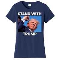 Stand With Trump Fight Gun Shot Fired Rally Shooting Women's T-Shirt