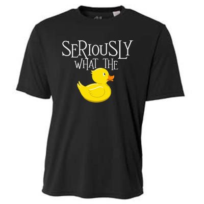 Seriously What The Duck Duck Lover Pun Cooling Performance Crew T-Shirt