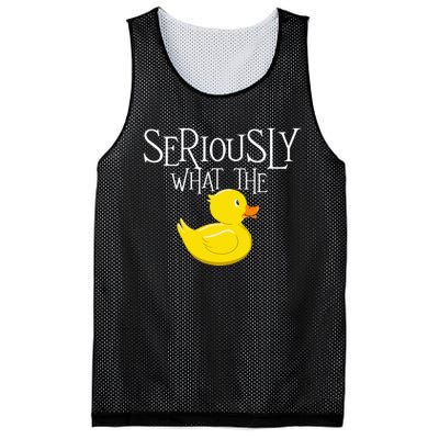 Seriously What The Duck Duck Lover Pun Mesh Reversible Basketball Jersey Tank