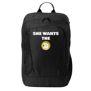 She Wants The D Funny Dogecoin To The Moon Meme Crypto Gift City Backpack