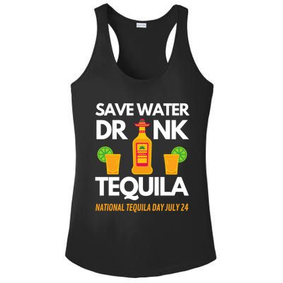 Save Water Tequila National Tequila Day Gift Ladies PosiCharge Competitor Racerback Tank