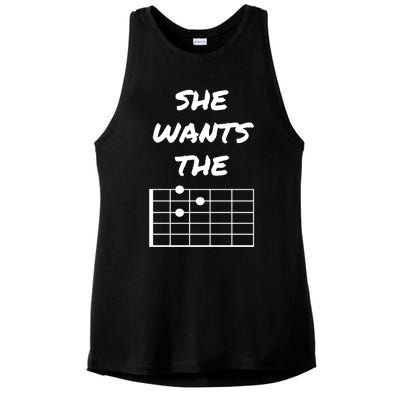 She Wants The D Guitarist Musician Gift Ladies PosiCharge Tri-Blend Wicking Tank