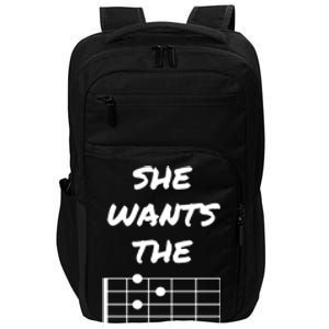 She Wants The D Guitarist Musician Gift Impact Tech Backpack