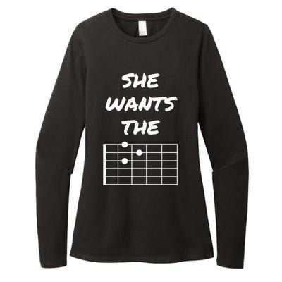 She Wants The D Guitarist Musician Gift Womens CVC Long Sleeve Shirt