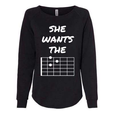 She Wants The D Guitarist Musician Gift Womens California Wash Sweatshirt