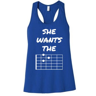 She Wants The D Guitarist Musician Gift Women's Racerback Tank