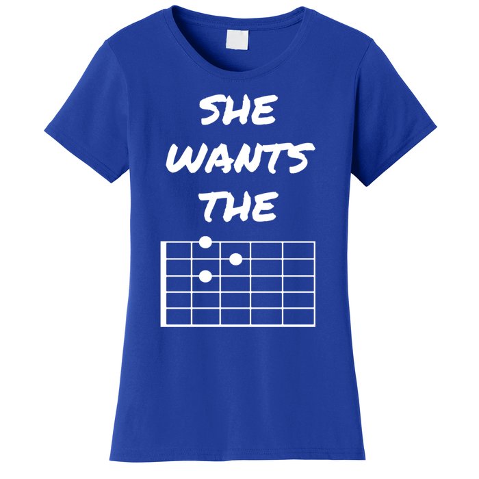 She Wants The D Guitarist Musician Gift Women's T-Shirt