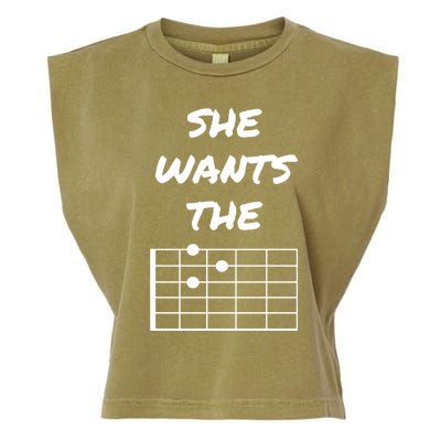 She Wants The D Guitarist Musician Gift Garment-Dyed Women's Muscle Tee