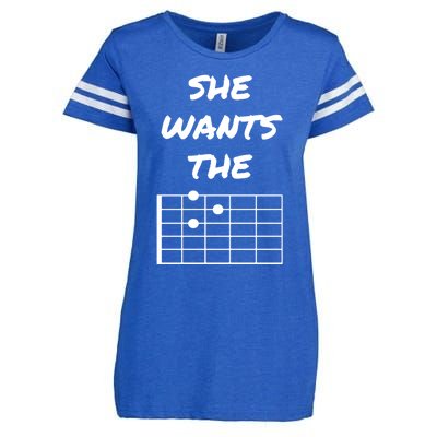 She Wants The D Guitarist Musician Gift Enza Ladies Jersey Football T-Shirt