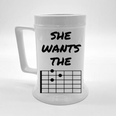 She Wants The D Guitarist Musician Gift Beer Stein