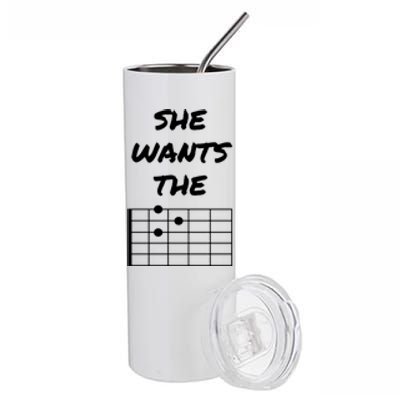 She Wants The D Guitarist Musician Gift Stainless Steel Tumbler