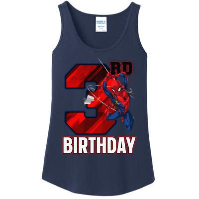 Spider Web Three 3 Years Old ItS My 3rd Birthday Ladies Essential Tank