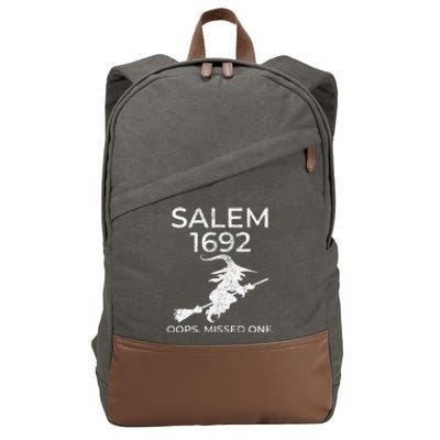 Salem Witch Trials 1692 Oops You Missed One Halloween Cotton Canvas Backpack