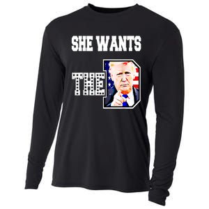 She Wants The D Donald Trump 2024 Cooling Performance Long Sleeve Crew