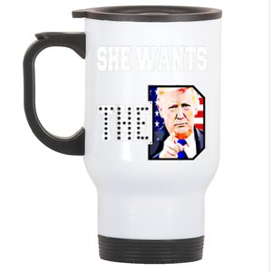 She Wants The D Donald Trump 2024 Stainless Steel Travel Mug