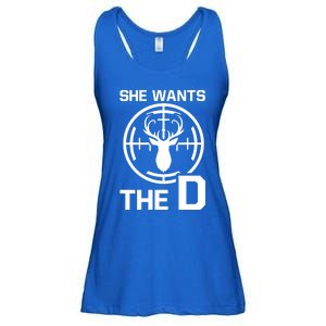 She Wants The D Rude Hunting Gift Ladies Essential Flowy Tank