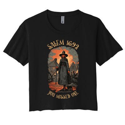 Salem Witch Trials 1692 You Missed One Funny Halloween Women's Crop Top Tee