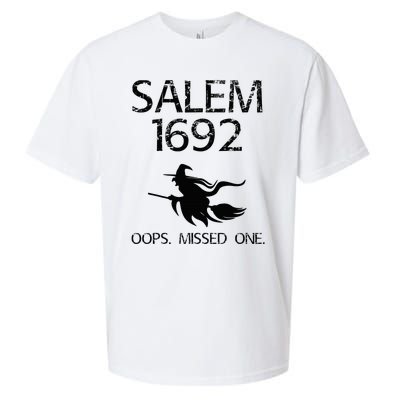 Salem Witch Trials Funny Oops Missed One Halloween Gift Sueded Cloud Jersey T-Shirt