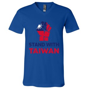 Stand With Taiwan Fist Gift V-Neck T-Shirt