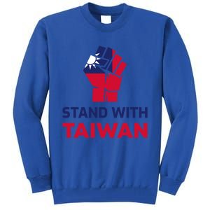 Stand With Taiwan Fist Gift Tall Sweatshirt