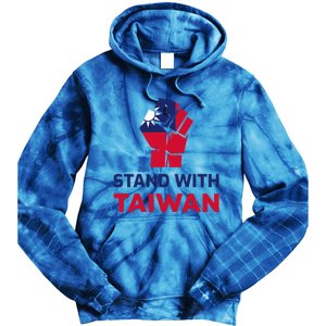 Stand With Taiwan Fist Gift Tie Dye Hoodie