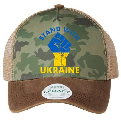 Stand With Ukraine Support Ukraine Free Ukraine Legacy Tie Dye Trucker Hat