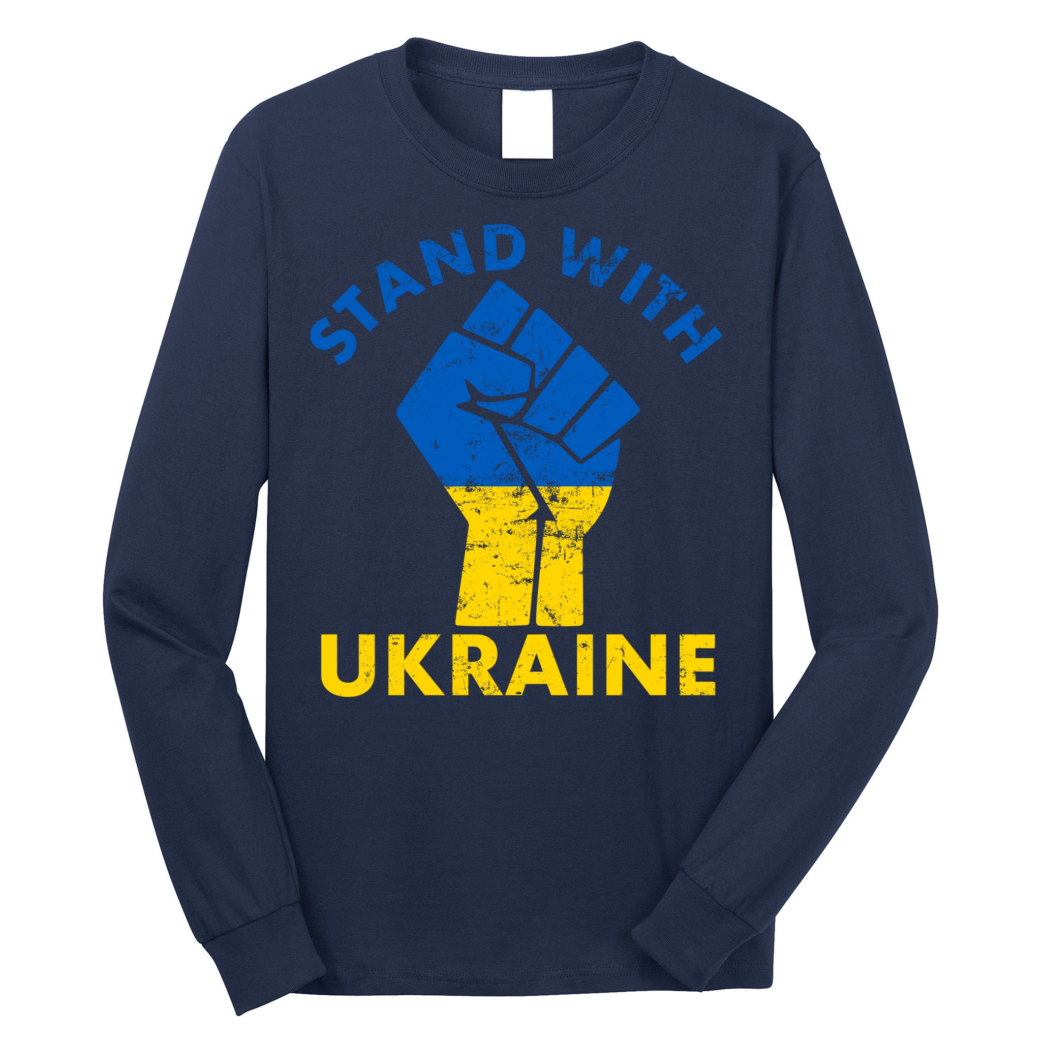 Stand With Ukraine Support Ukraine Free Ukraine Long Sleeve Shirt