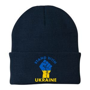 Stand With Ukraine Support Ukraine Free Ukraine Knit Cap Winter Beanie