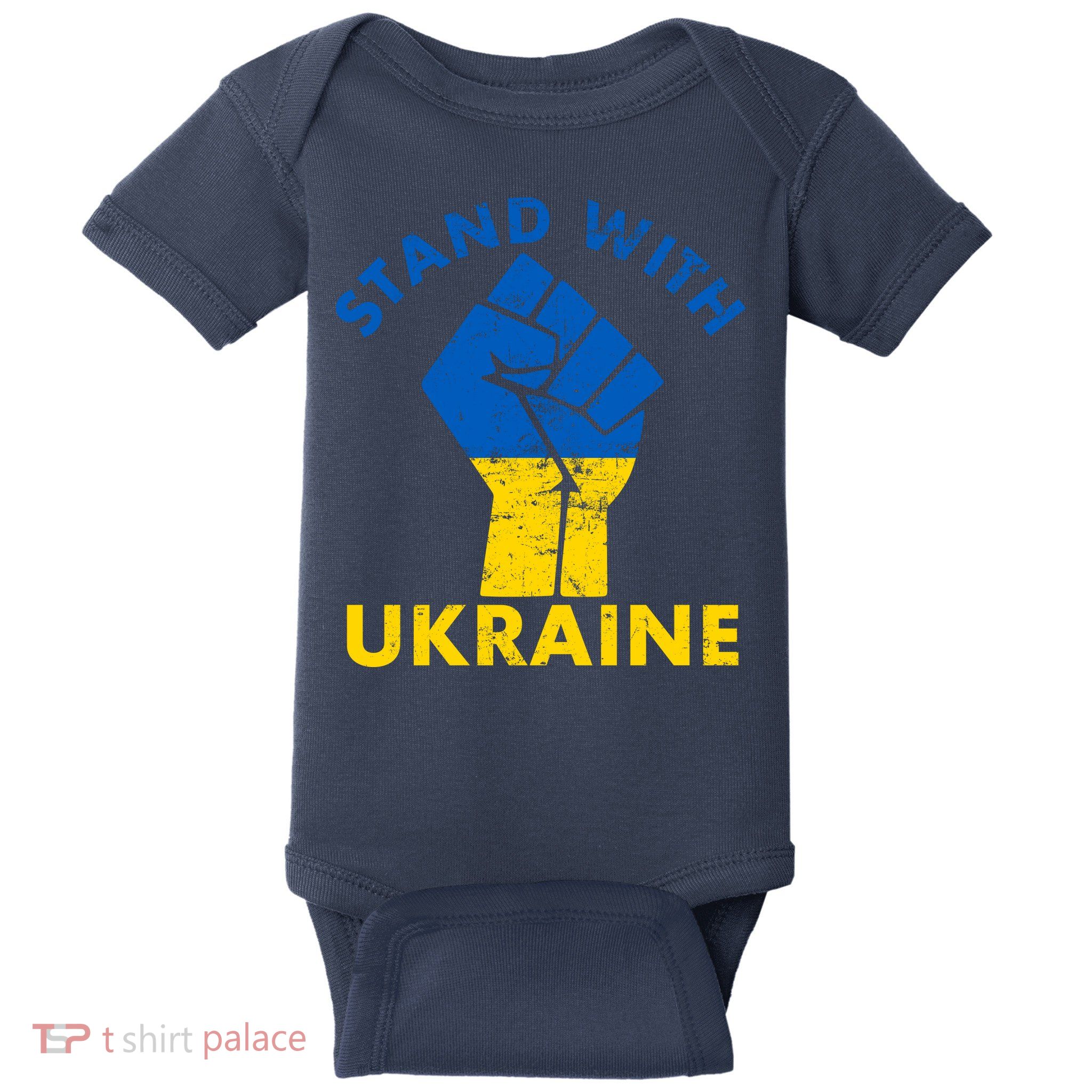 Stand With Ukraine Support Ukraine Free Ukraine Baby Bodysuit