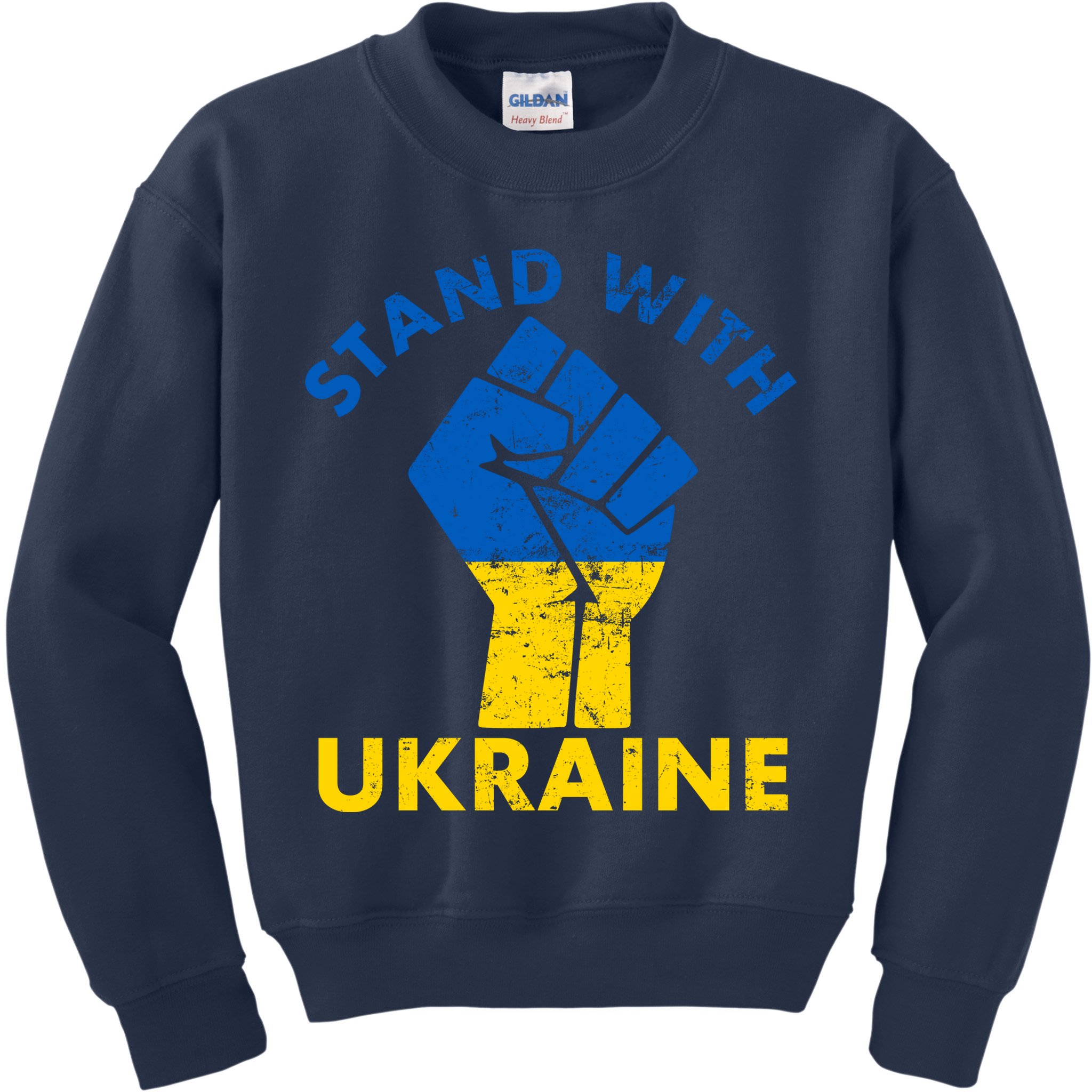 Stand With Ukraine Support Ukraine Free Ukraine Kids Sweatshirt