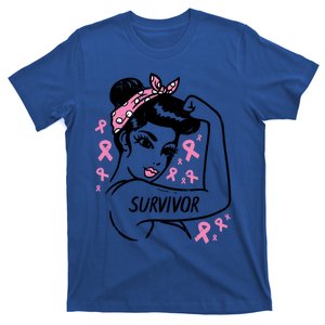 Survivor Warrior Unbreakable Ribbon Breast Cancer Awareness Gift T-Shirt