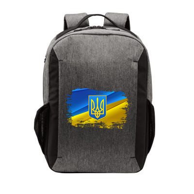 Stand With Ukraine Distressed Coat Of Arms Crest Flag Vector Backpack