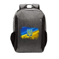 Stand With Ukraine Distressed Coat Of Arms Crest Flag Vector Backpack