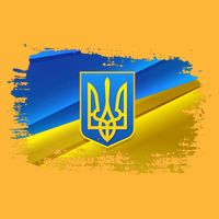 Stand With Ukraine Distressed Coat Of Arms Crest Flag Youth Performance Sprint T-Shirt