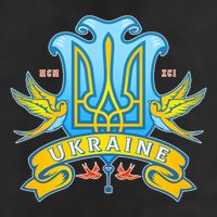 Stand With Ukraine Coat Of Arms Crest Peace Doves 7 Panel Mesh Trucker Snapback Hat
