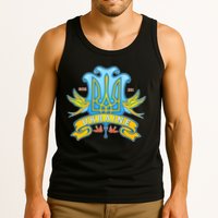 Stand With Ukraine Coat Of Arms Crest Peace Doves Tank Top