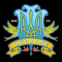 Stand With Ukraine Coat Of Arms Crest Peace Doves Womens T-Shirt